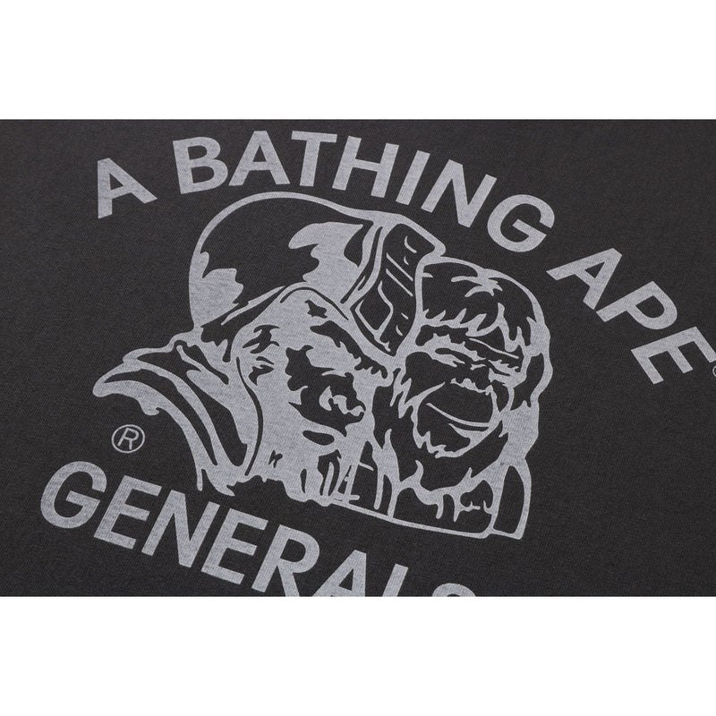 Men Bape Pigment Dyed General Relaxed Fit Tee Cut And Sewn Black USA | RD4392032