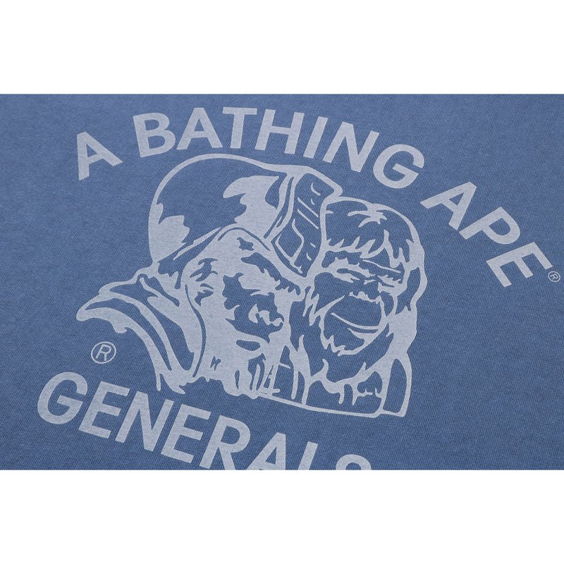 Men Bape Pigment Dyed General Relaxed Fit Tee Cut And Sewn Navy USA | HE0903393