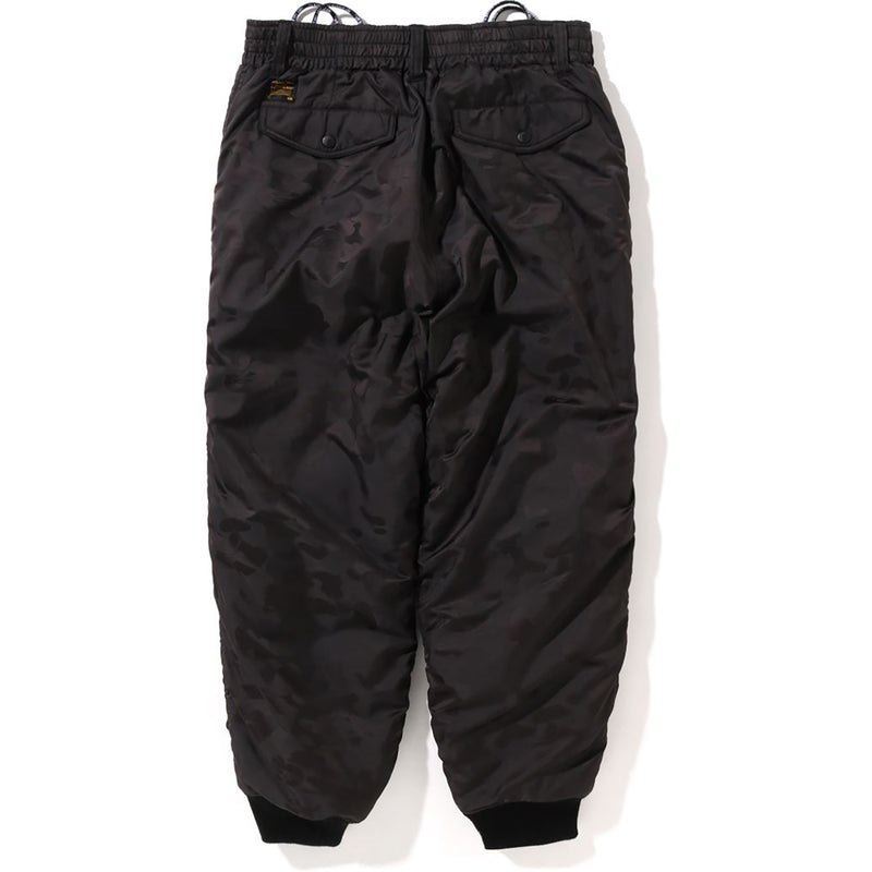 Men Bape Puffy Flight Jacquard Pants Pants Black USA | JQ7484844