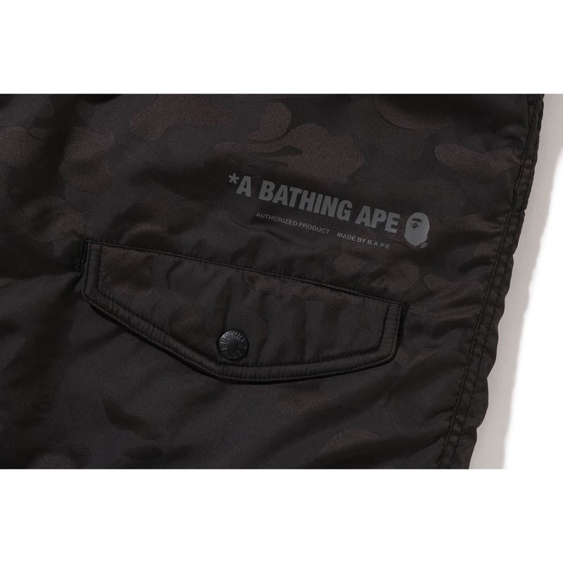 Men Bape Puffy Flight Jacquard Pants Pants Black USA | JQ7484844