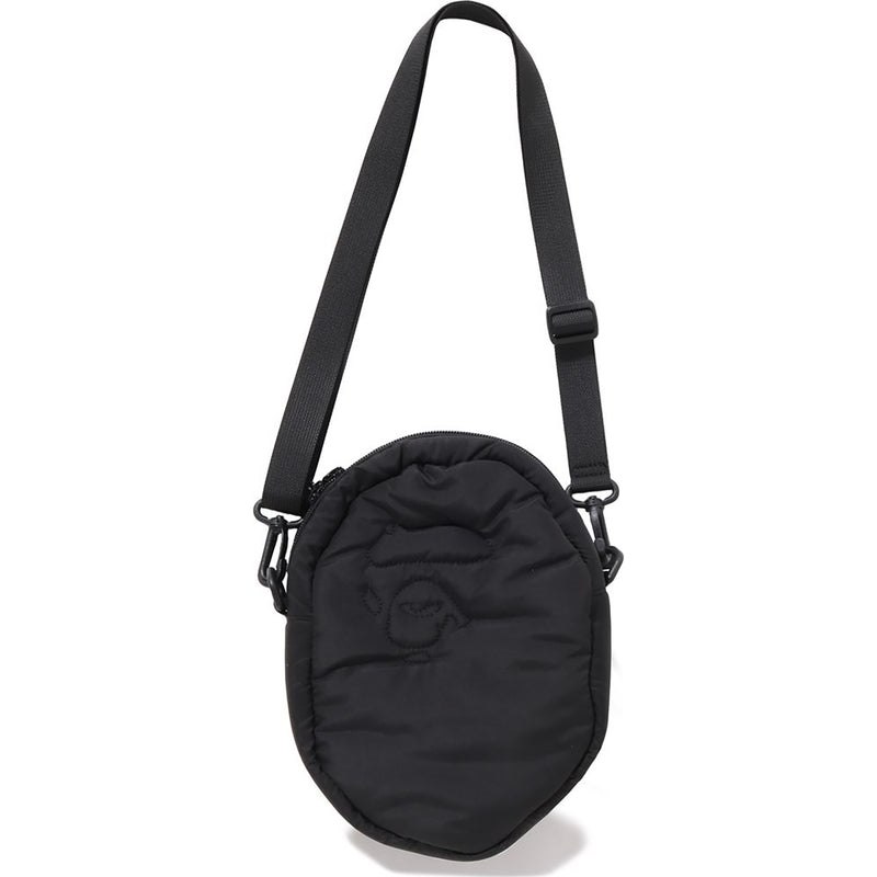 Men Bape Quilting Ape Head Shoulder Bag Bags Black USA | LS9363133