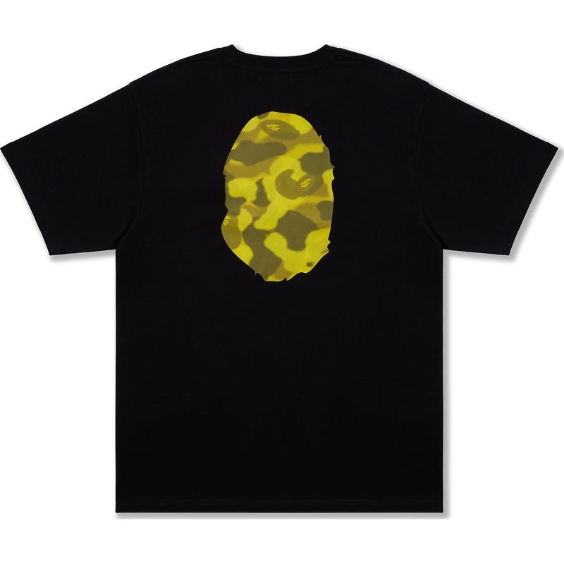 Men Bape Radiation Camo Big Ape Head Tee Cut And Sewn Black USA | ED7011501