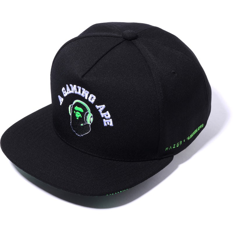 Men Bape Razer X A Bathing Ape Snap Back Cap Caps Black USA | AO5307537