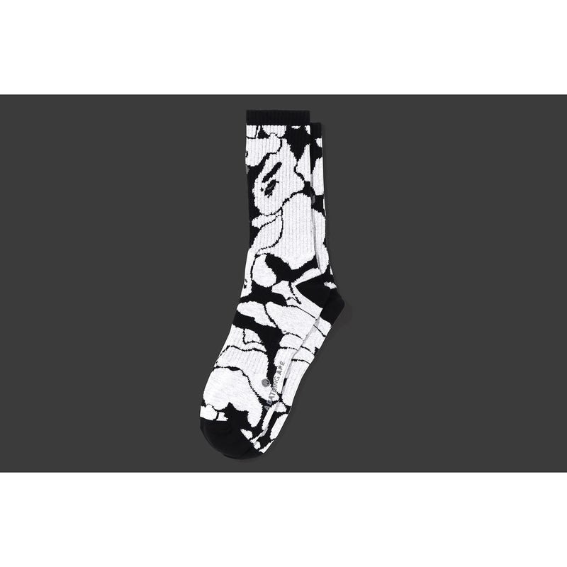 Men Bape Reflective Camo Socks Socks Black USA | YV1102612