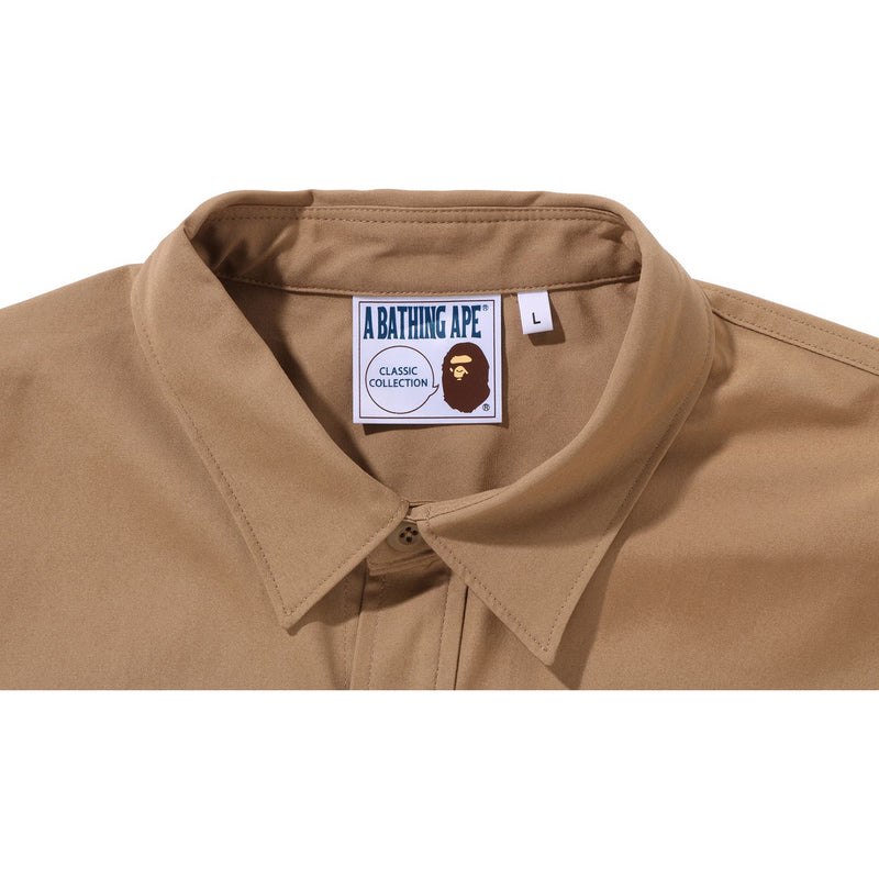 Men Bape Relaxed Fit Boyscout Shirt Shirts Beige USA | GL8957797