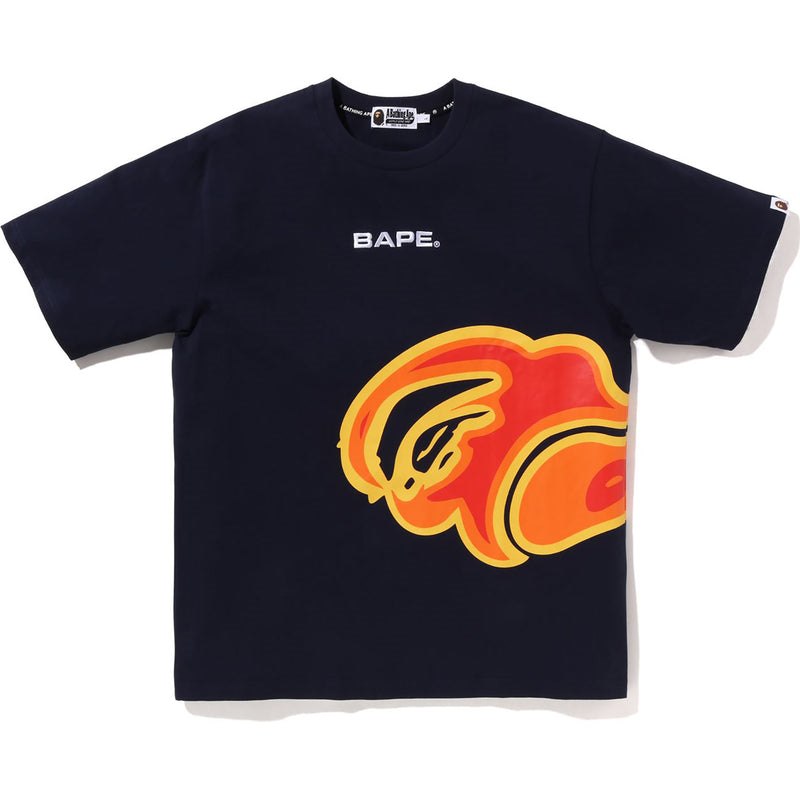 Men Bape Relaxed Fit Tee Cut And Sewn Navy USA | UZ9392432