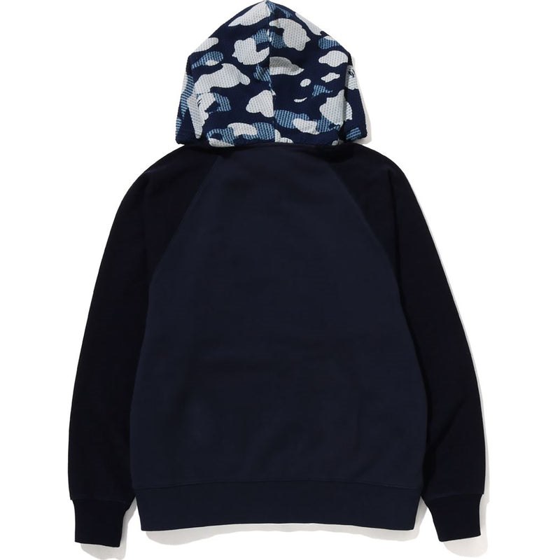 Men Bape Sashiko Camo Relaxed Fit Zip Hooodie Sweatshirts Indigo USA | PT8025705