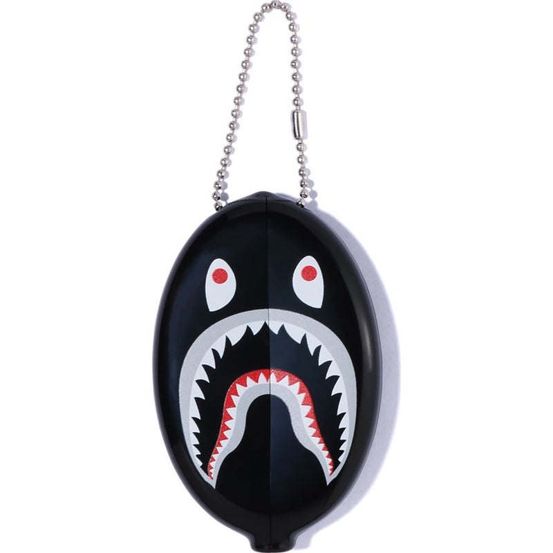 Men Bape Shark Coin Case Accessories Black USA | HU3635765