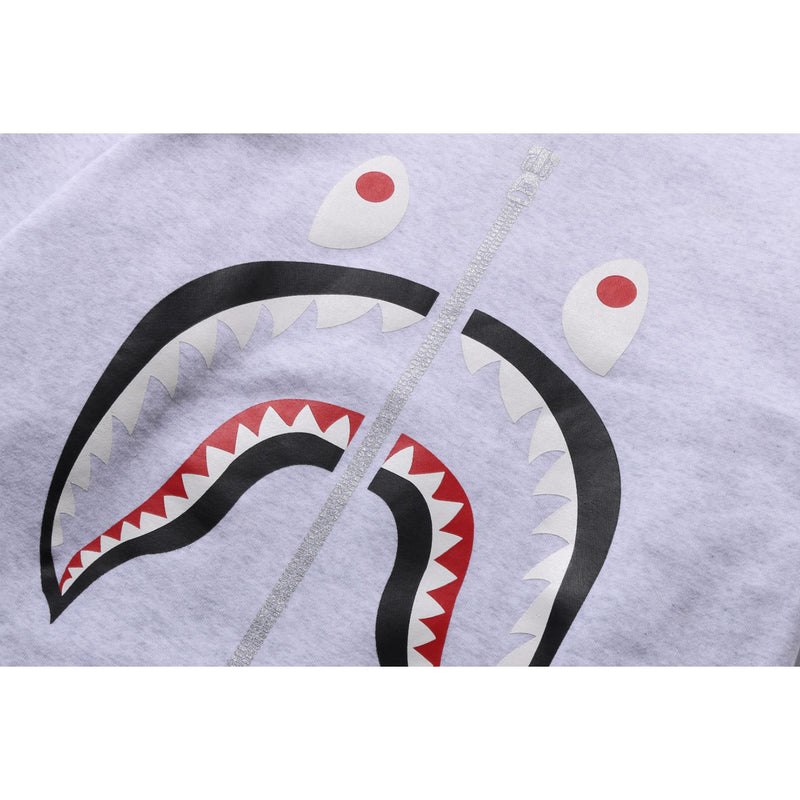 Men Bape Shark Crewneck Sweatshirts Grey USA | KO9853083