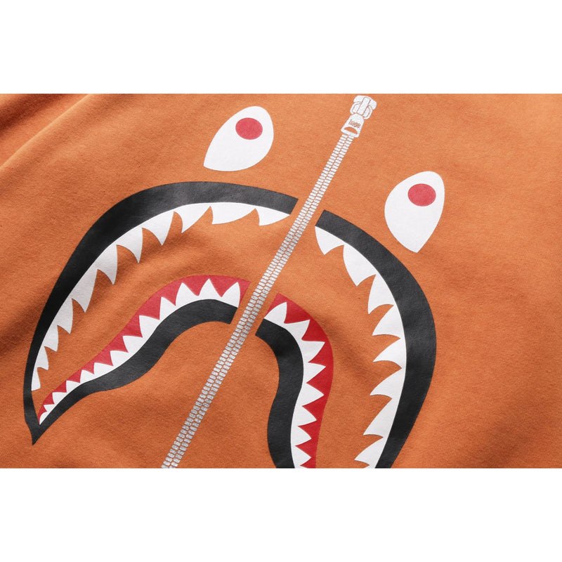 Men Bape Shark Crewneck Sweatshirts Orange USA | IQ2433243