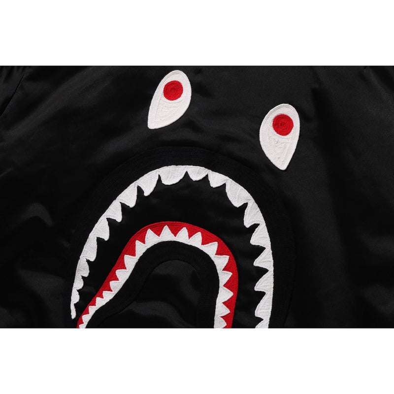 Men Bape Shark Loose Fit Ma-1 Jackets Black USA | MJ8067107