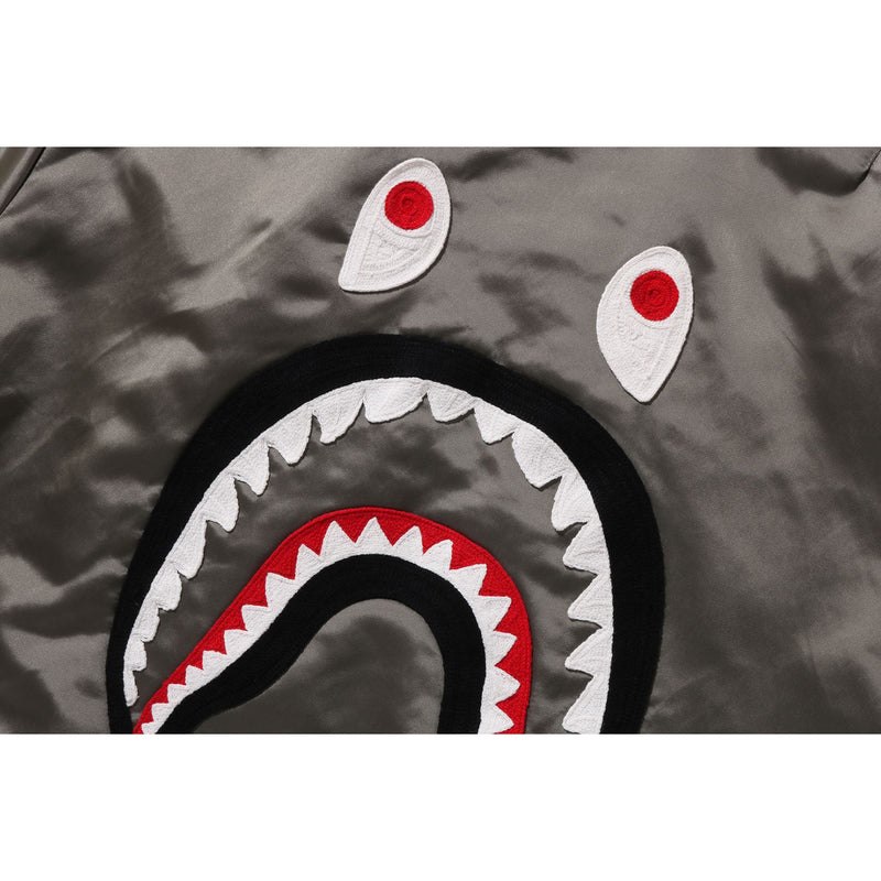 Men Bape Shark Loose Fit Ma-1 Jackets Grey USA | ZF8779579