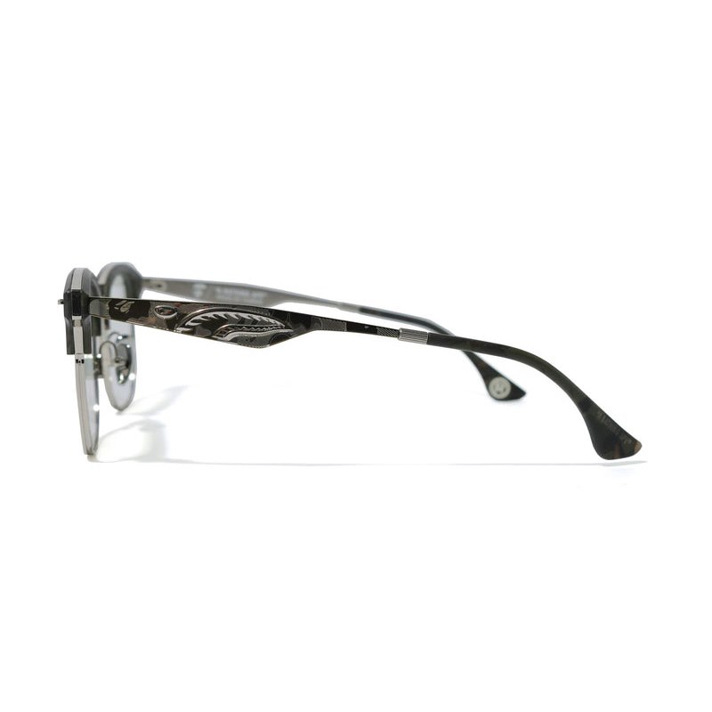 Men Bape Shark Optical Frame 2 Shark26 Eyewear Silver USA | JX8260420