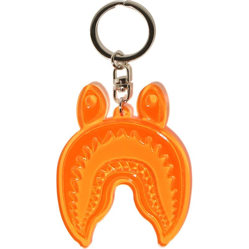 Men Bape Shark Reflective Keychain Accessories Orange USA | ZV3268628