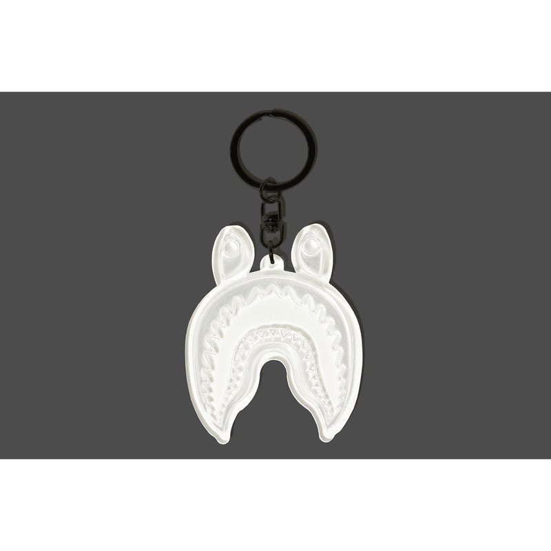 Men Bape Shark Reflective Keychain Accessories White USA | PG0487747