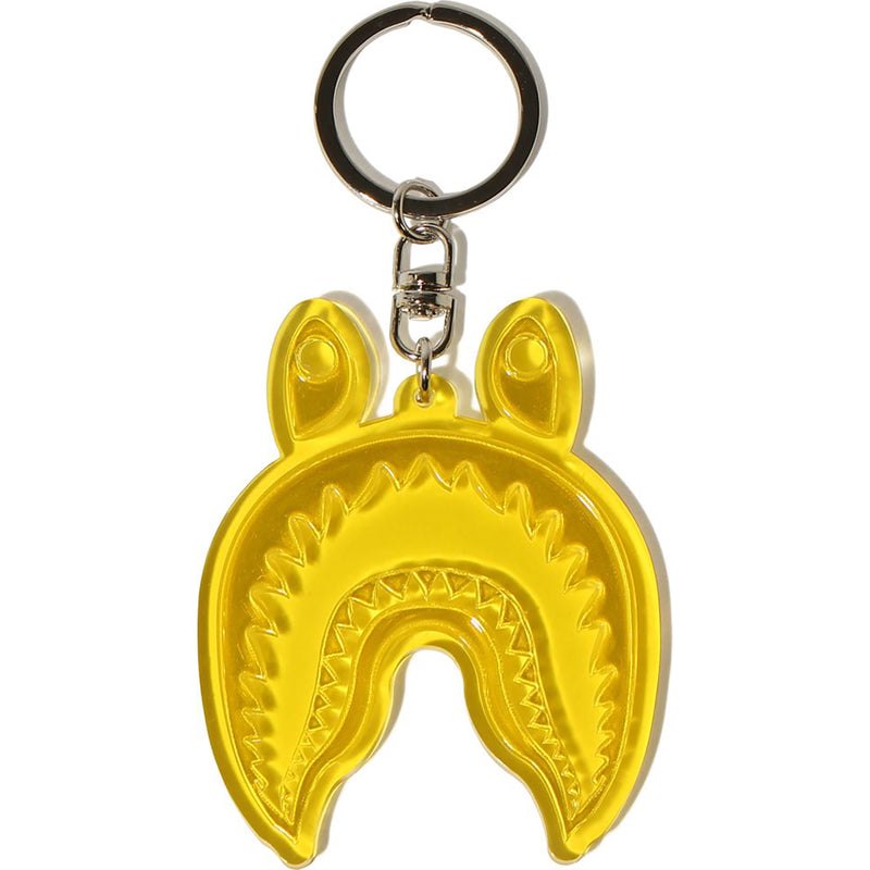 Men Bape Shark Reflective Keychain Accessories Yellow USA | OV1235625