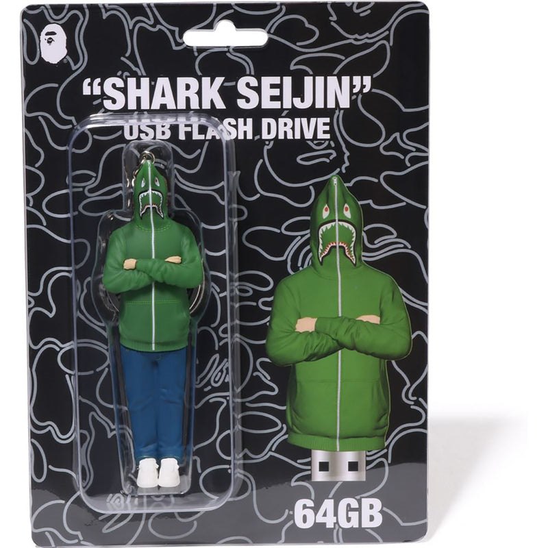 Men Bape Shark Seijin Usb Flash Drive Accessories Green USA | GB4831281