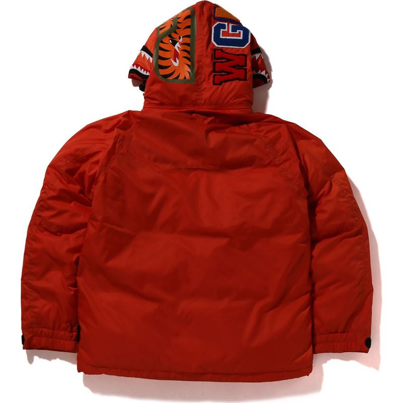 Men Bape Shark Snowboard Down Jacket Jackets Orange USA | ID1109119