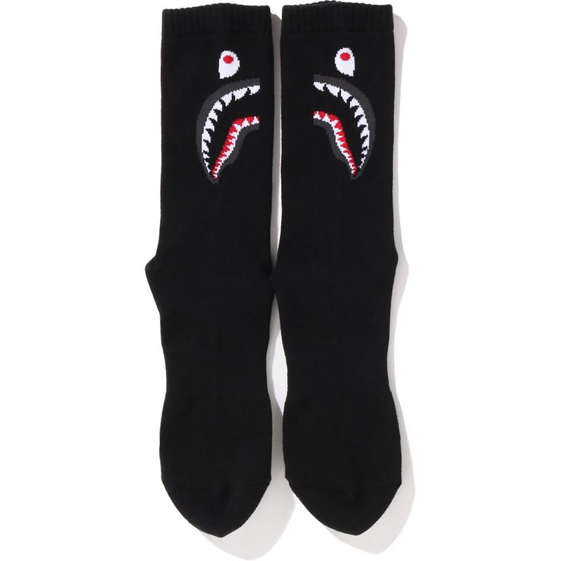 Men Bape Shark Socks Socks Black USA | OL3745775