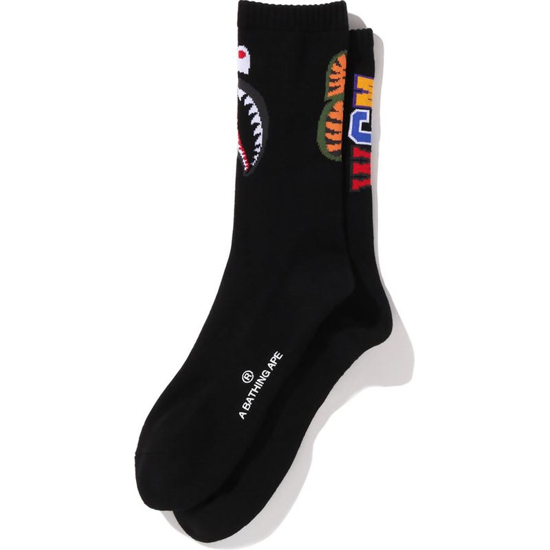 Men Bape Shark Socks Socks Black USA | OL3745775