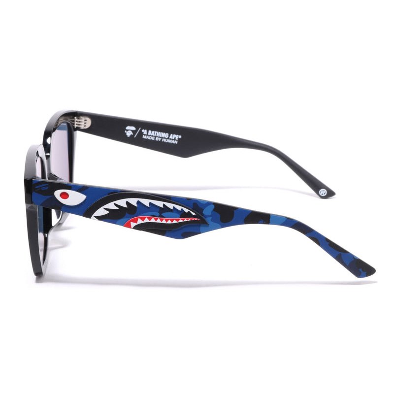 Men Bape Shark Sunglasses 13 Shark30 Eyewear Navy USA | CY2663063