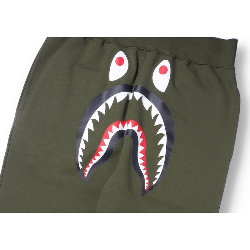 Men Bape Shark Sweat Pants Pants Olivedrab USA | ZP2566156