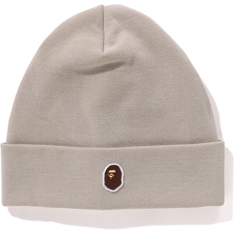 Men Bape Silicon Ape Head Knit Cap Caps Beige USA | JF8598258