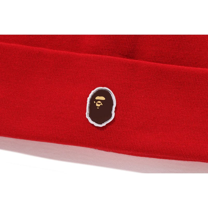 Men Bape Silicon Ape Head Knit Cap Caps Red USA | ZB3431941