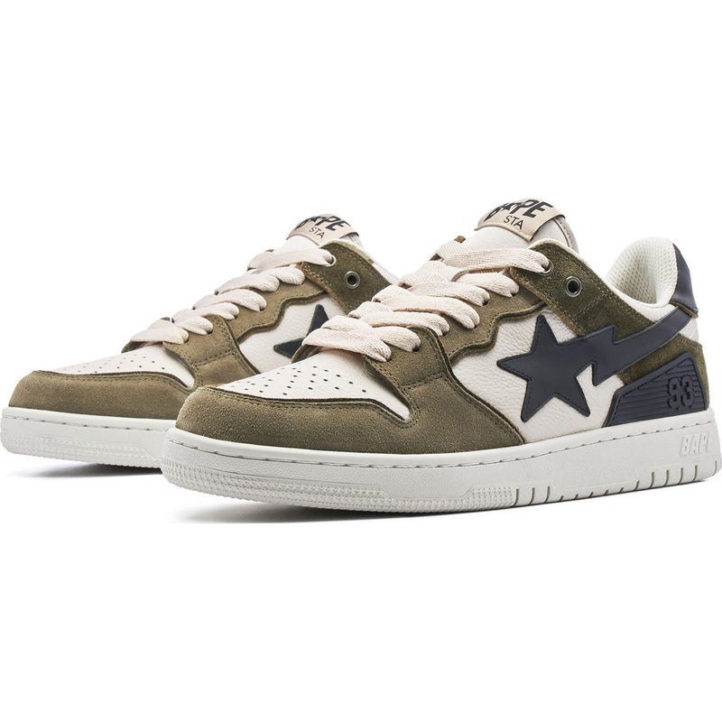 Men Bape Sk8 Sta #4 Sneakers Olivedrab USA | QK7370830