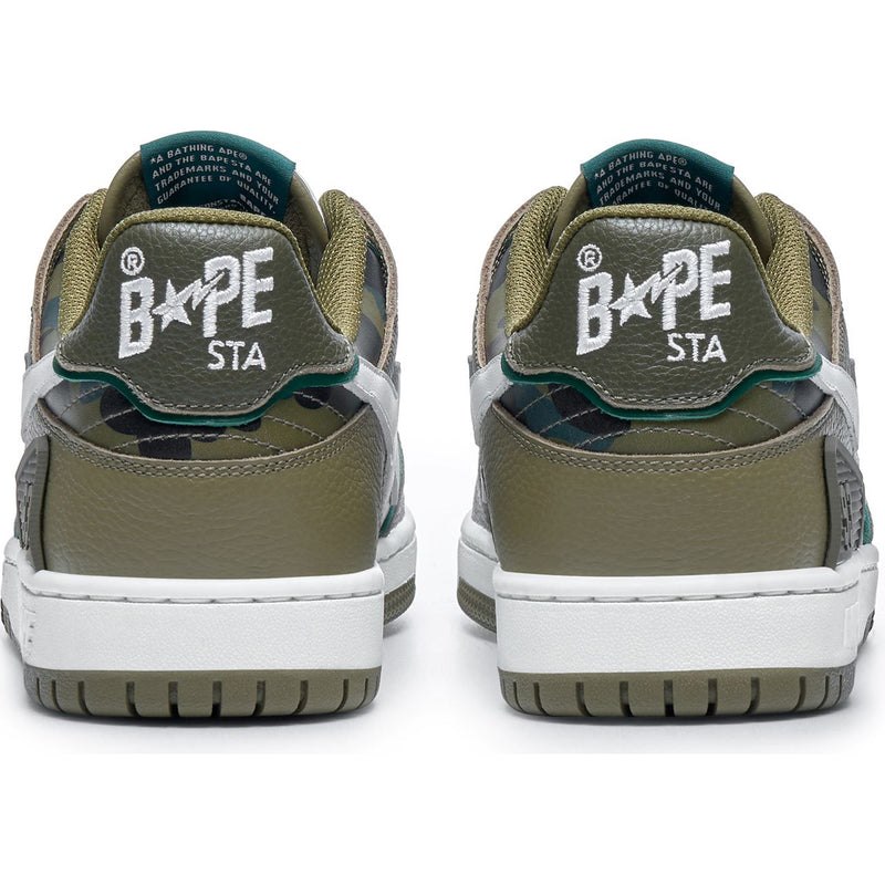 Men Bape Sk8 Sta #4 Sneakers Olivedrab USA | RS8719679