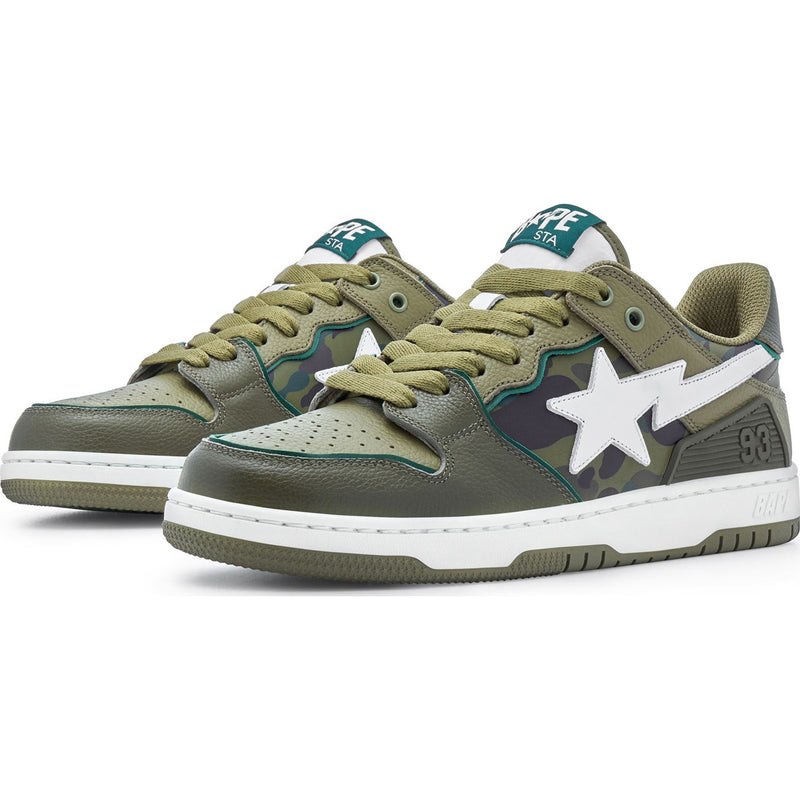 Men Bape Sk8 Sta #4 Sneakers Olivedrab USA | RS8719679