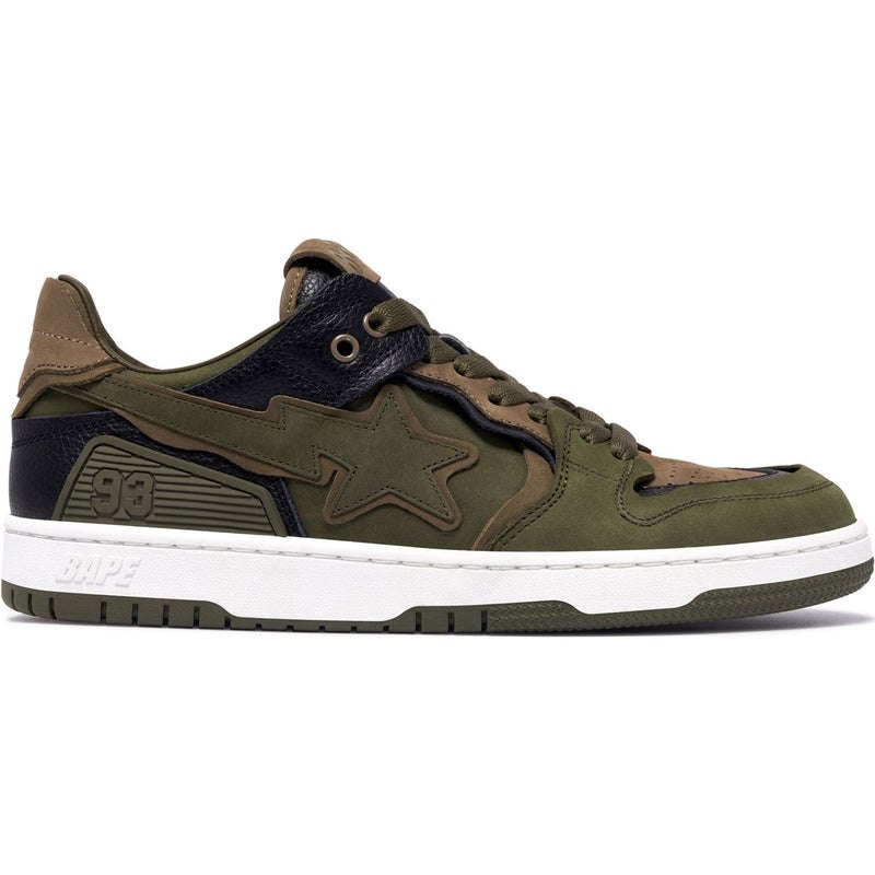 Men Bape Sk8 Sta #6 Sneakers Olive USA | TS2162312