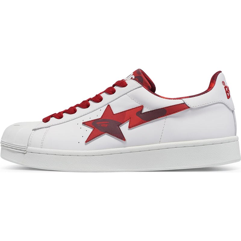 Men Bape Skull Sta Sneakers Red USA | ZF9106516