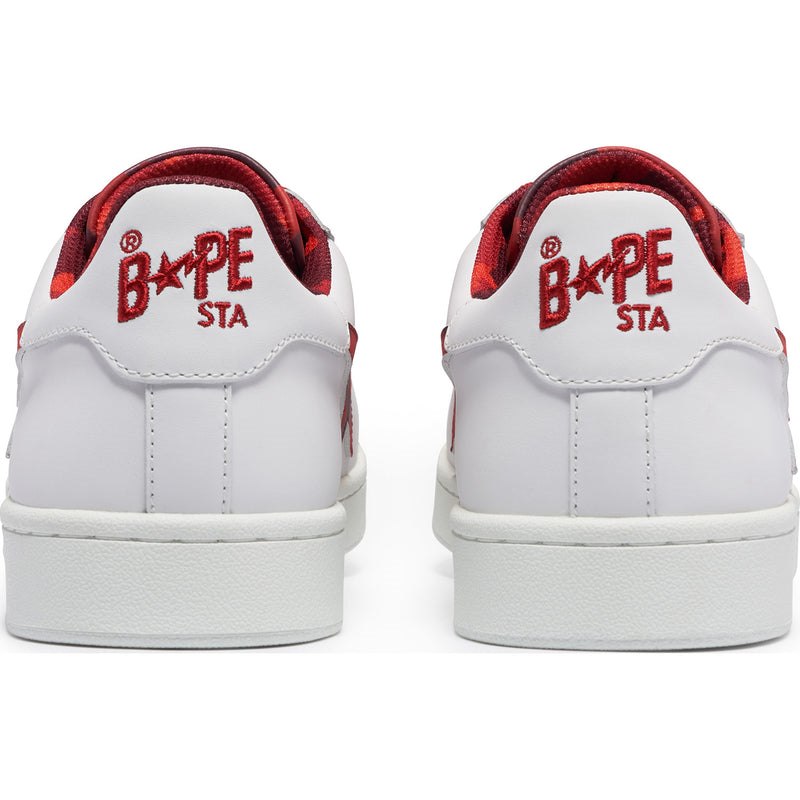 Men Bape Skull Sta Sneakers Red USA | ZF9106516