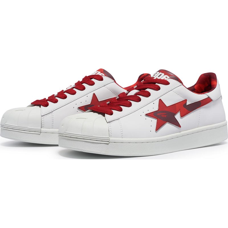 Men Bape Skull Sta Sneakers Red USA | ZF9106516