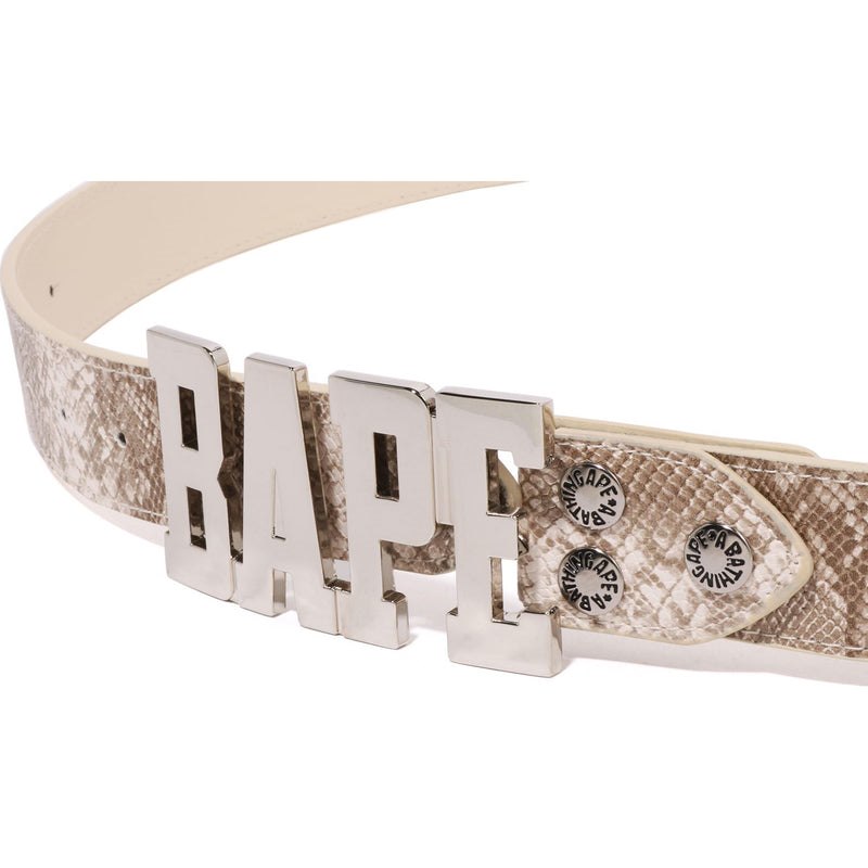 Men Bape Snake Belt Accessories Beige USA | SU4658668