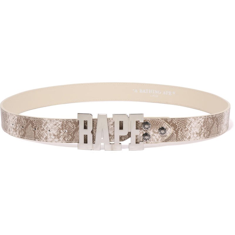 Men Bape Snake Belt Accessories Beige USA | SU4658668