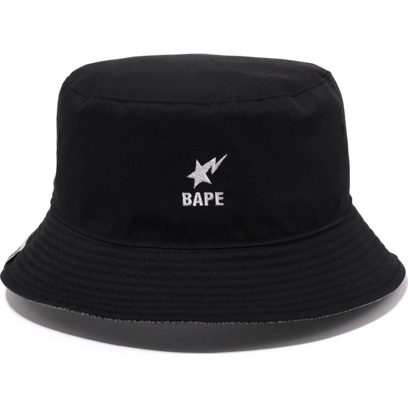 Men Bape Snake Reversible Bucket Hat Caps Gray USA | BB5479149