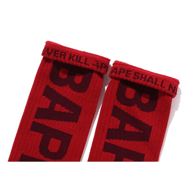 Men Bape Socks Socks Red USA | WB0353433