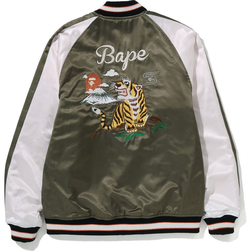 Men Bape Souvenir Jacket Jackets Olivedrab USA | RI5822482