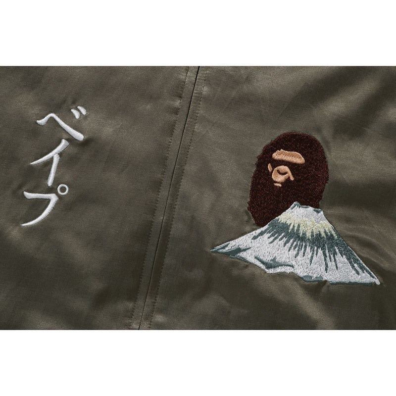 Men Bape Souvenir Jacket Jackets Olivedrab USA | RI5822482