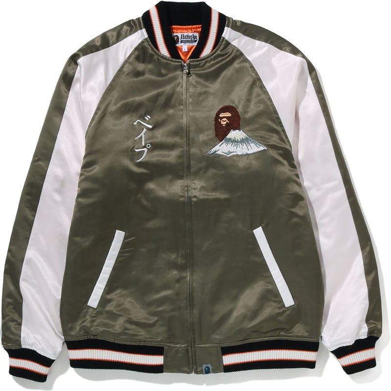 Men Bape Souvenir Jacket Jackets Olivedrab USA | RI5822482