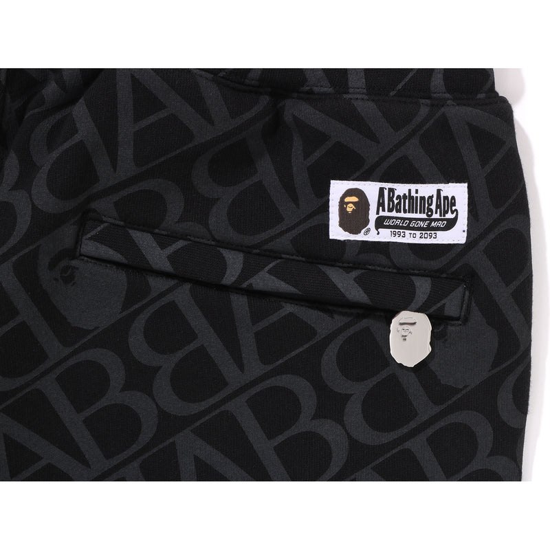 Men Bape Sport Monogram Pants Pants Black USA | TC5075605