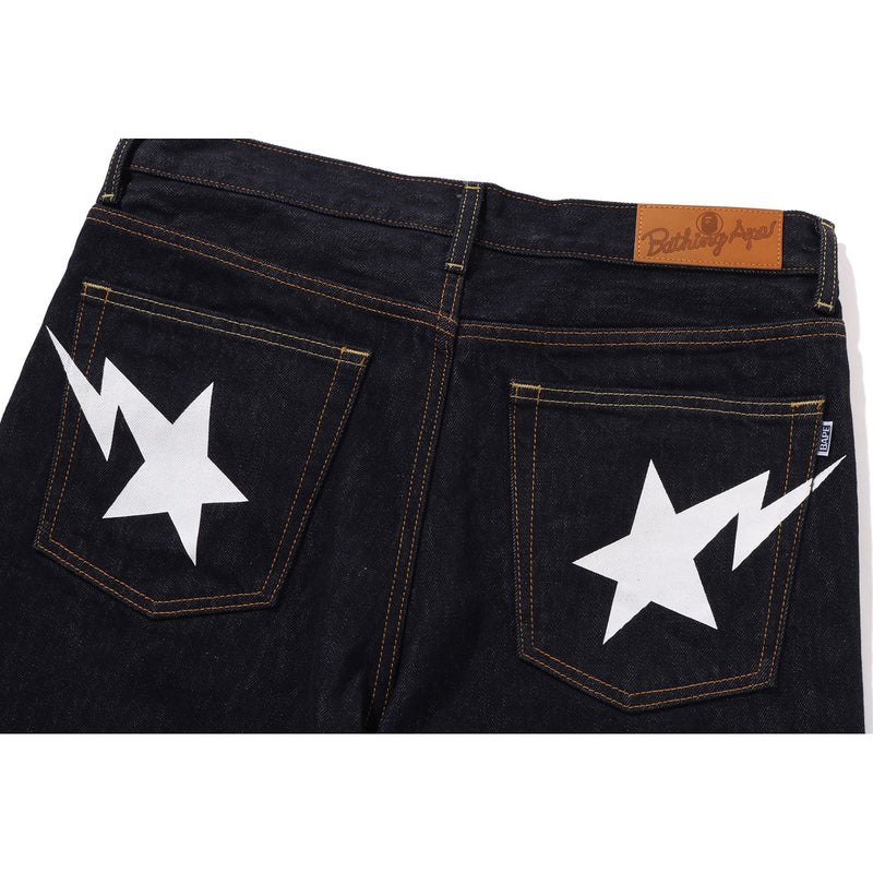 Men Bape Sta Denim Pants Slim Fit Pants Indigo USA | QM6211221