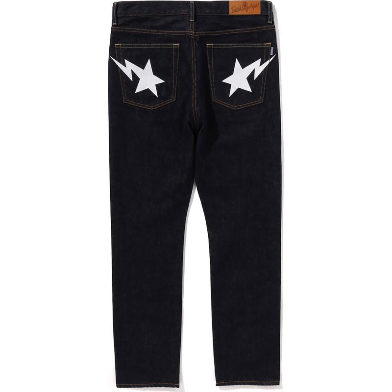 Men Bape Sta Denim Pants Slim Fit Pants Indigo USA | QM6211221