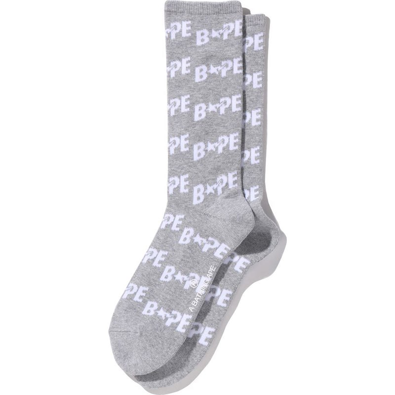 Men Bape Sta Jacquard Socks Socks Gray USA | XI7818588