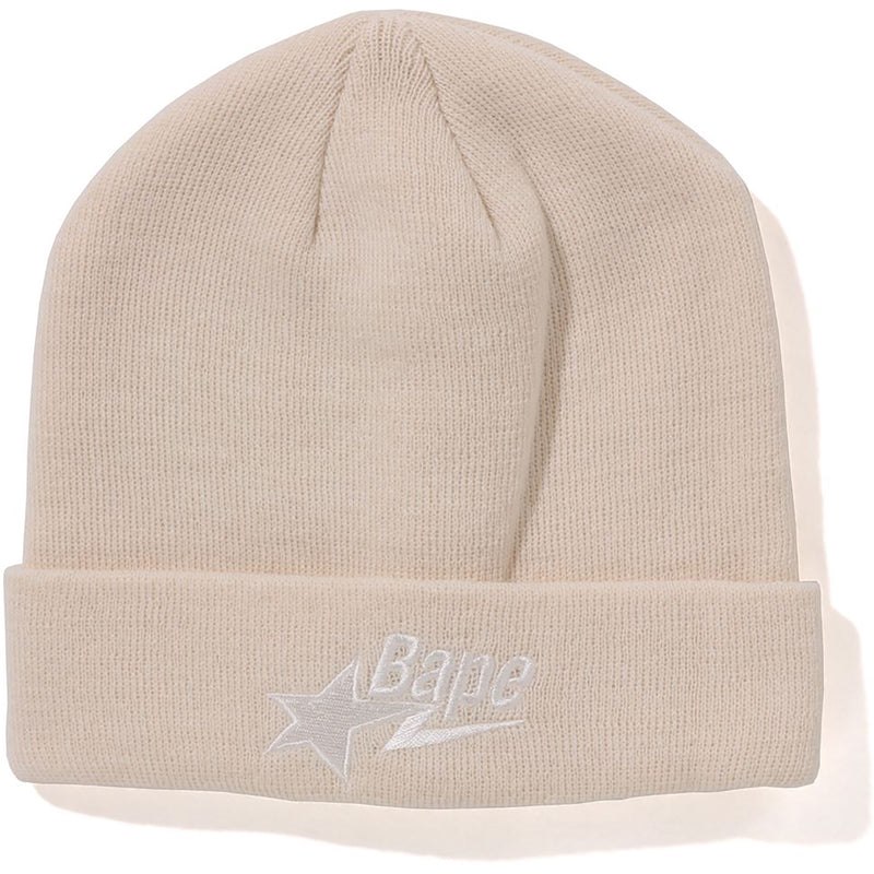 Men Bape Sta Knit Cap Caps Ivory USA | IP9261121