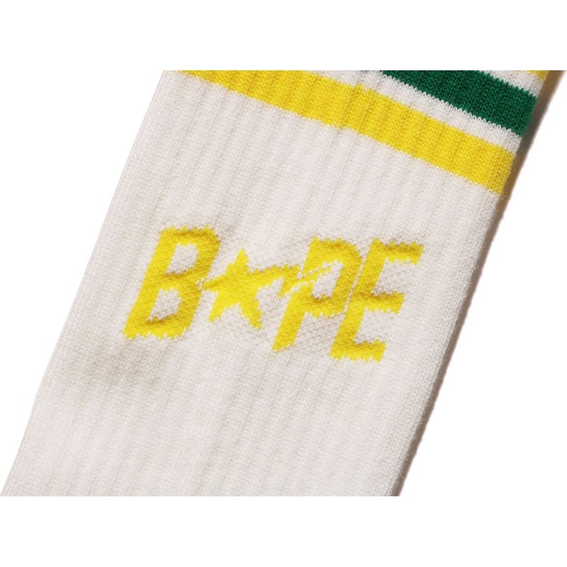 Men Bape Sta Line Socks Socks Yellow USA | RE6446246