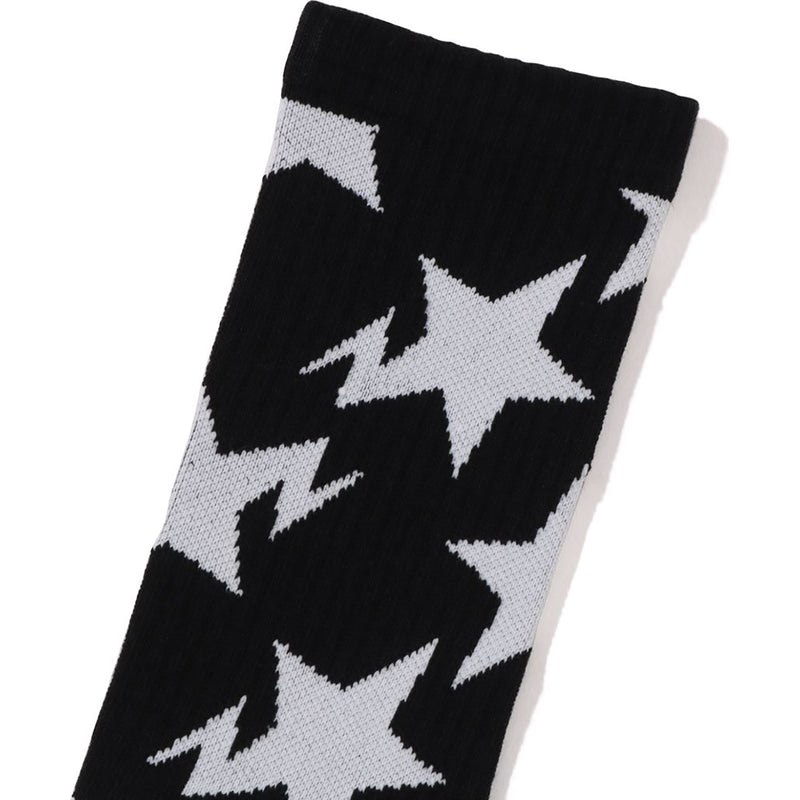 Men Bape Sta Pattern Socks Socks Black USA | RE9402642