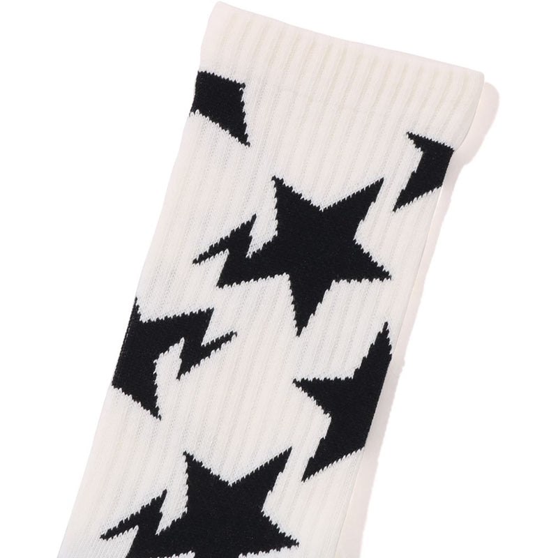 Men Bape Sta Pattern Socks Socks White USA | HB5005605